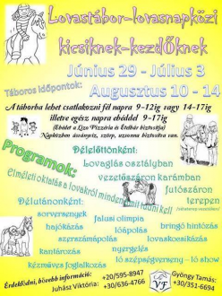 Lovastábor – lovasnapközi kicsiknek – kezdőknek
