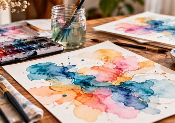 Abstract Aquarell Workshop