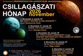 Csillagászati hónap – előadás-sorozat a Regiomontanus Csillagászati Klubbal