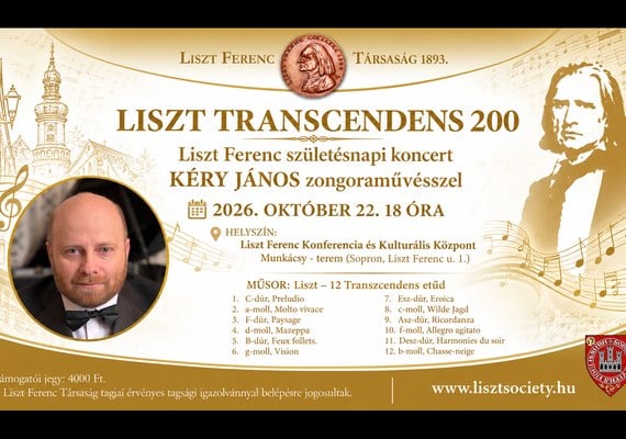 LISZT TRANSZCENDENS 200 – Liszt Ferenc születésnapi koncert Kéry Jánossal