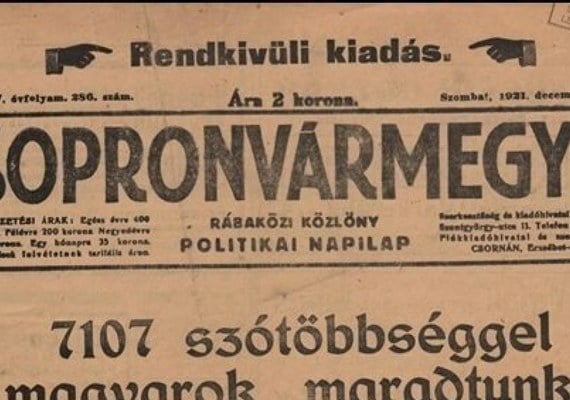 "Magyarok maradtunk!" – tematikus séta az 1921-es soproni népszavazásról