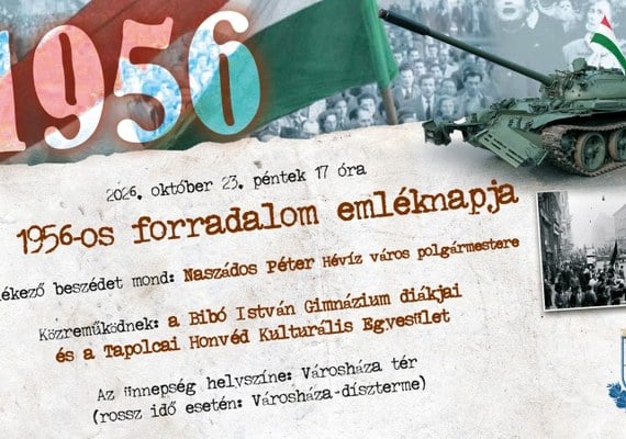 Városi Megemlékezés Hévízen – Az 1956-os forradalom emléknapja alkalmából