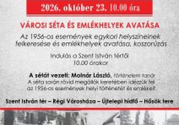 Városi séta és emlékhelyek avatása