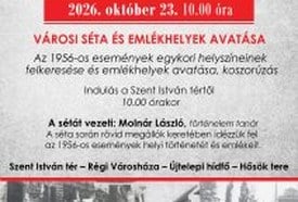 Városi séta és emlékhelyek avatása